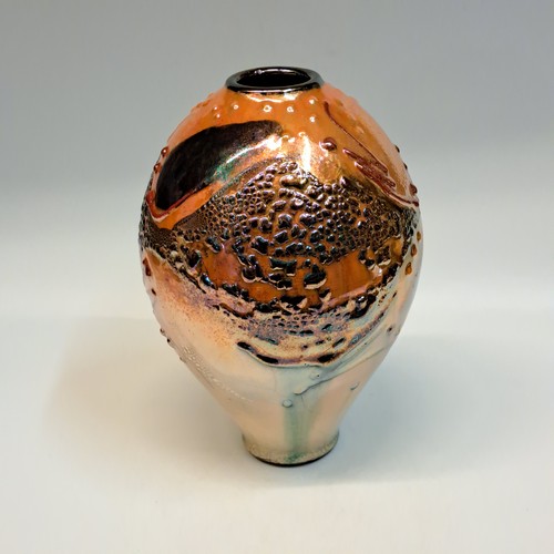 #240733 Raku Vessel Glitter Glaze $32 at Hunter Wolff Gallery